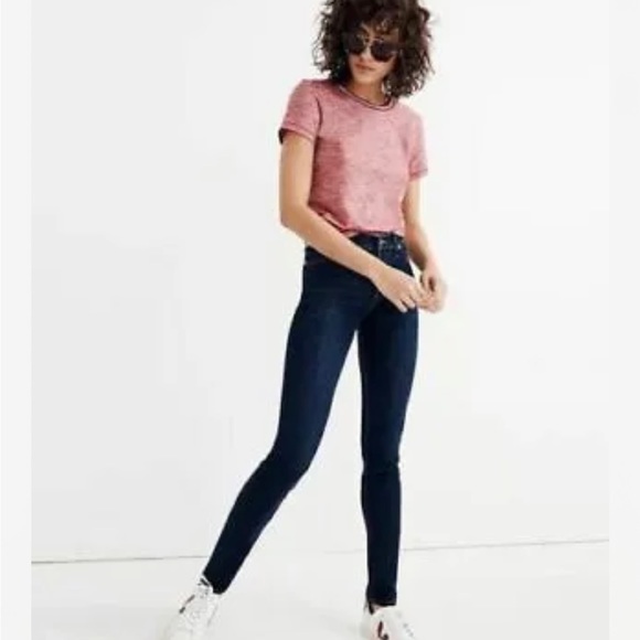 Madewell 9" High Rise Skinny Jeans Dark Wash Denim Stretch F8990 Womens Sz 27 - Picture 1 of 5